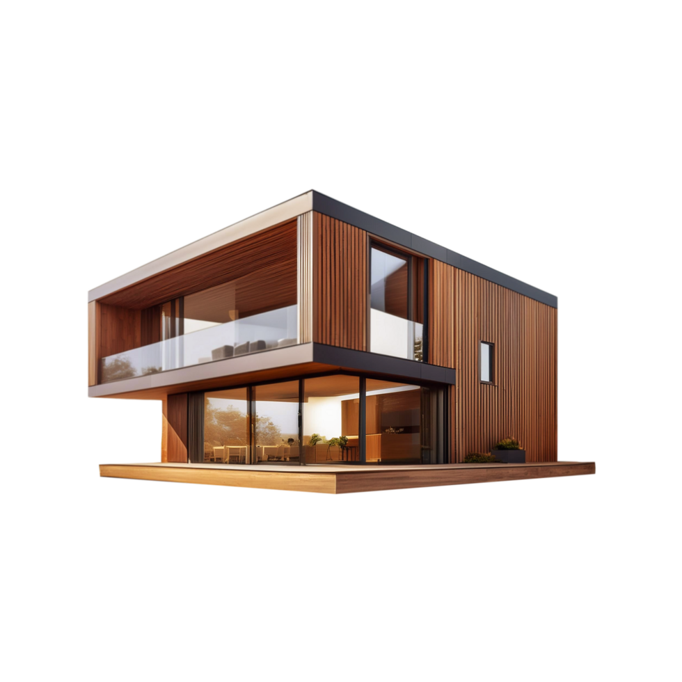 Real estate modern house on transparent background png