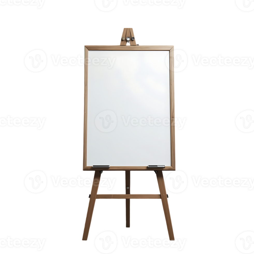 Realistic Whiteboard Isolated on Transparent Background for Design Projects png