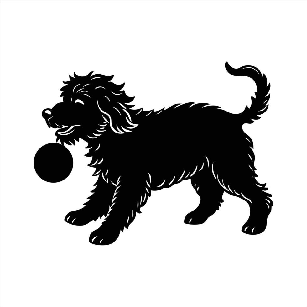 Cute Lagotto Romagnolo Dog Retrieving vector