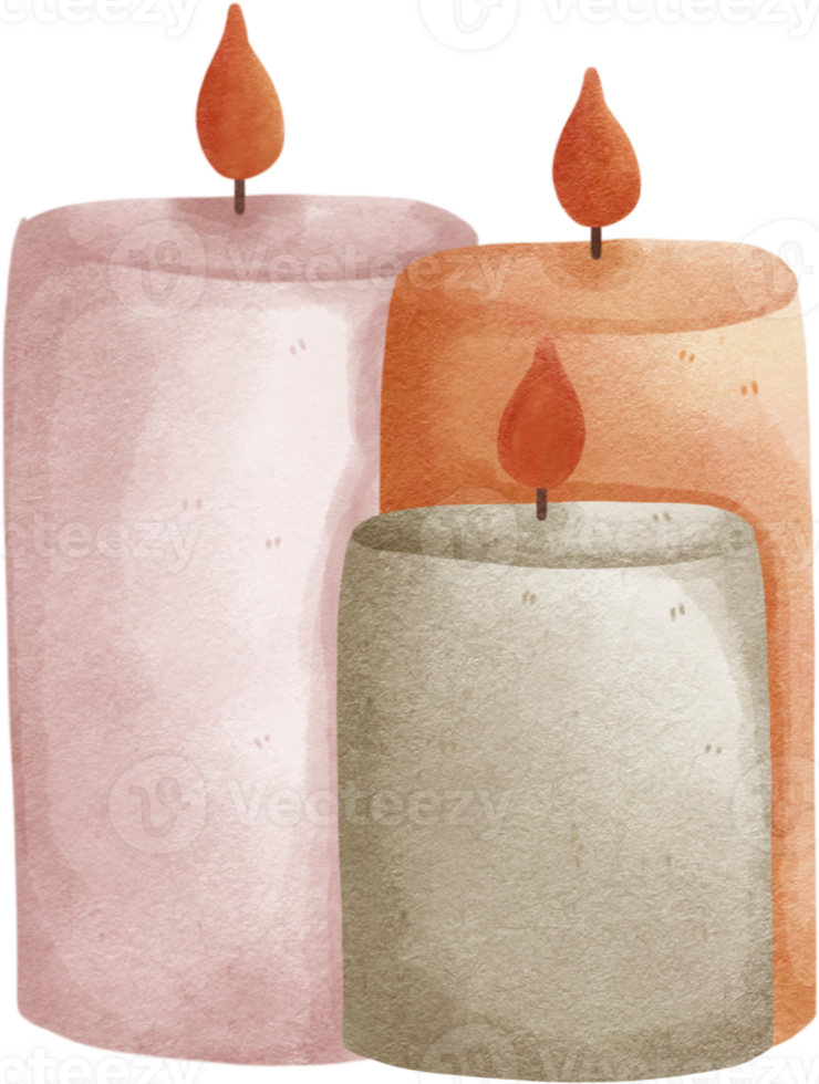 watercolor candle clipart png