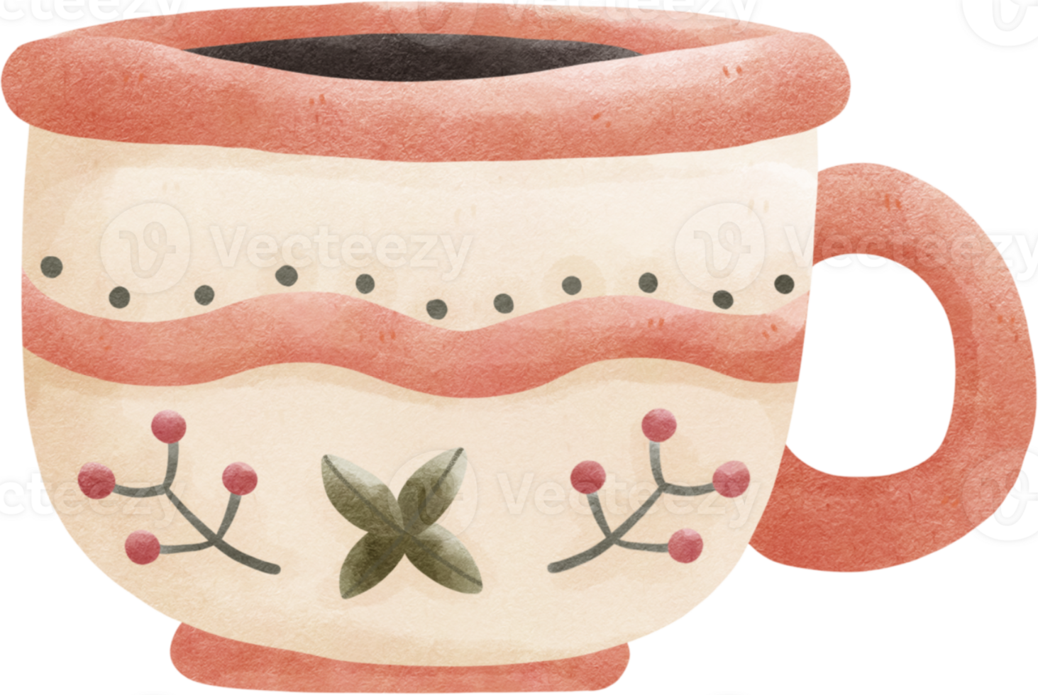 a cup with a pink and white design png