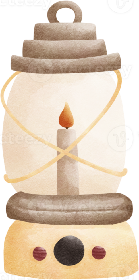 a cartoon lamp with a candle on it png