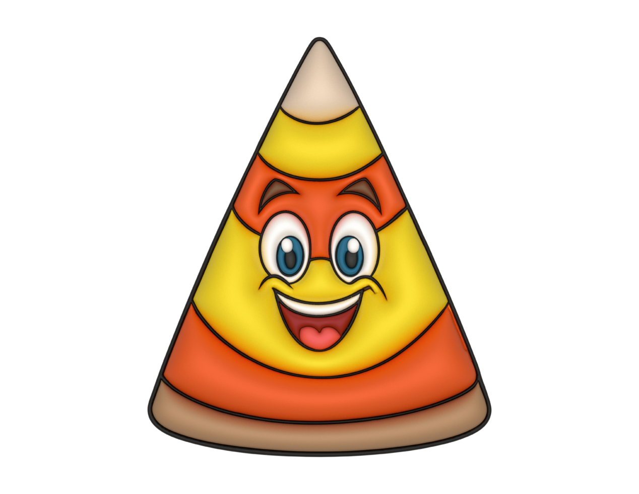 a flat 3d triangular cartoon candy png