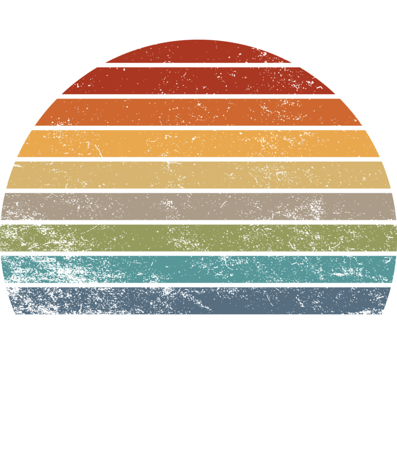 Distressed Retro Sunset Graphic png