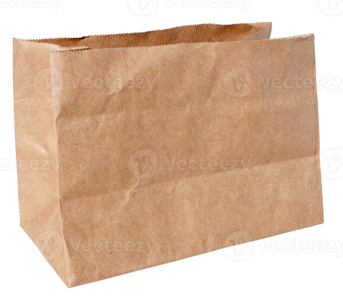 Blank Small paper bag for food isolated on transparent background. Template mockup png