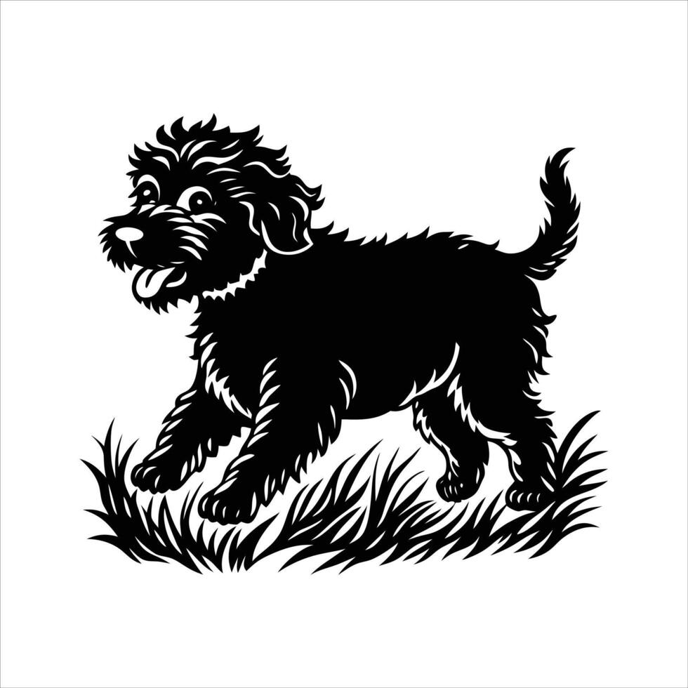 Lagotto Romagnolo Dog Running vector
