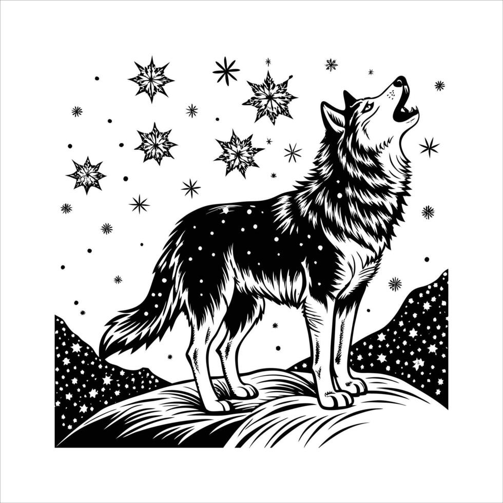 Cute Siberian Husky Howling vector