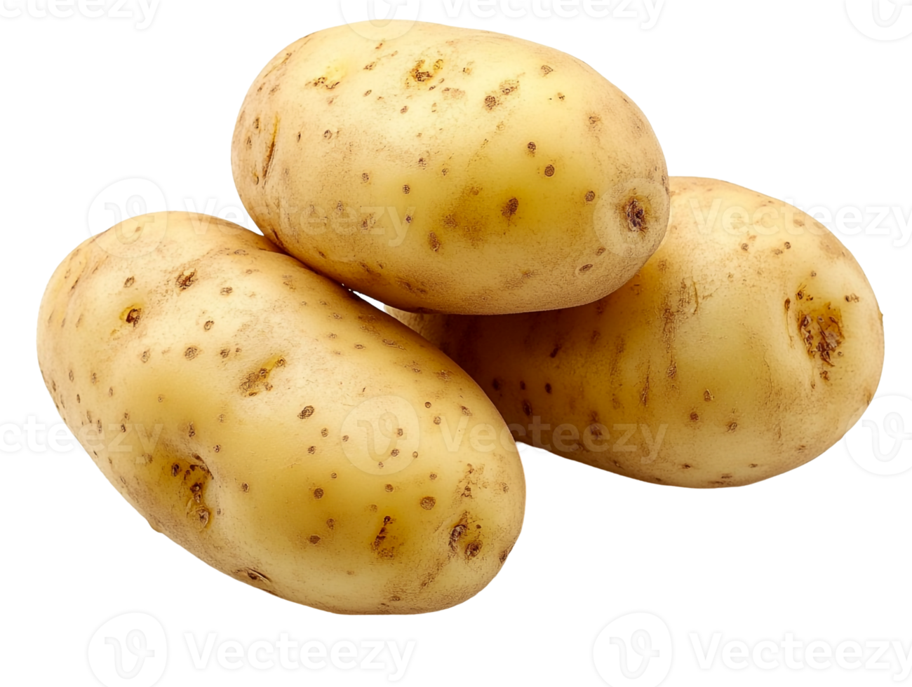 Golden Potatoes Neatly Stacked png