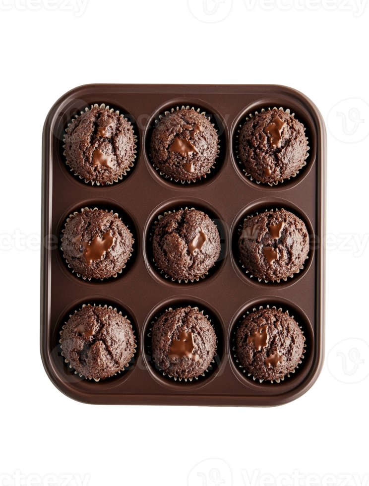 Muffins arranged in a handleless tray png