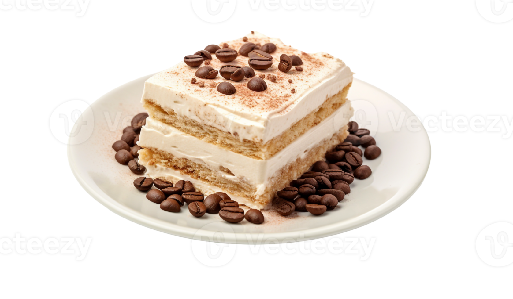 Two-toned sponge cake with cream layers png