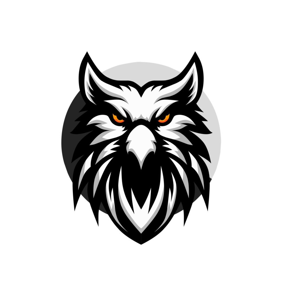 The owl head logo with transparent background png