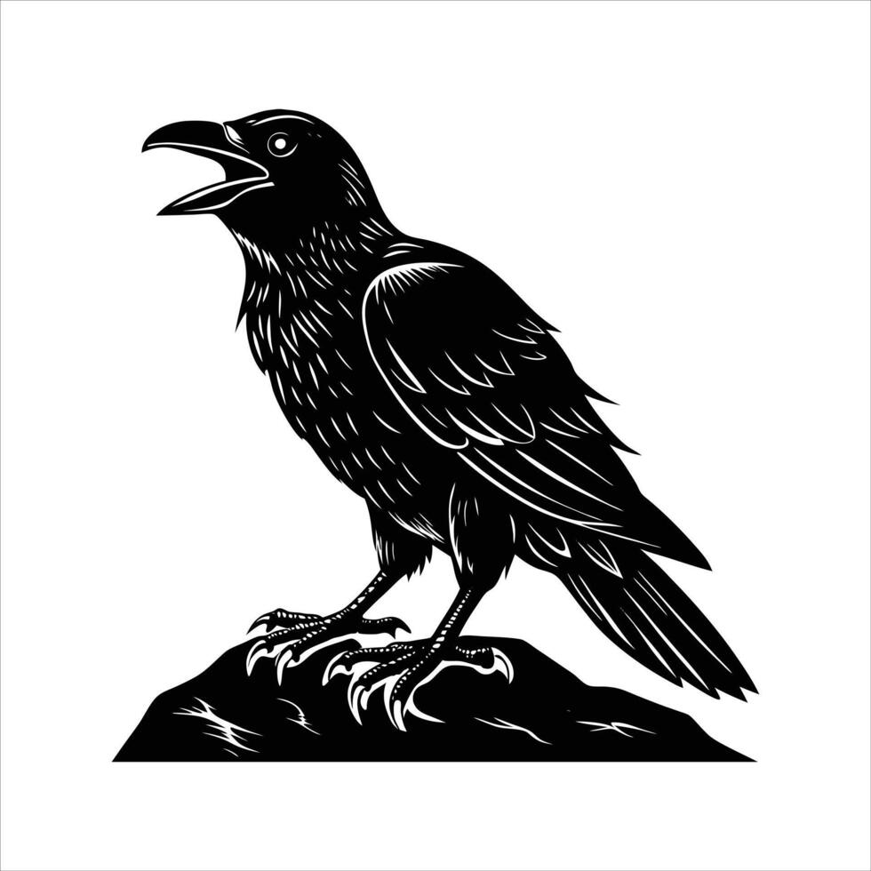Crow Bird Silhouette vector