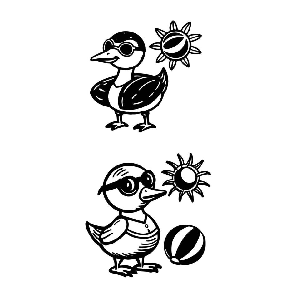 Duck Wearing Sunglasses Vectors