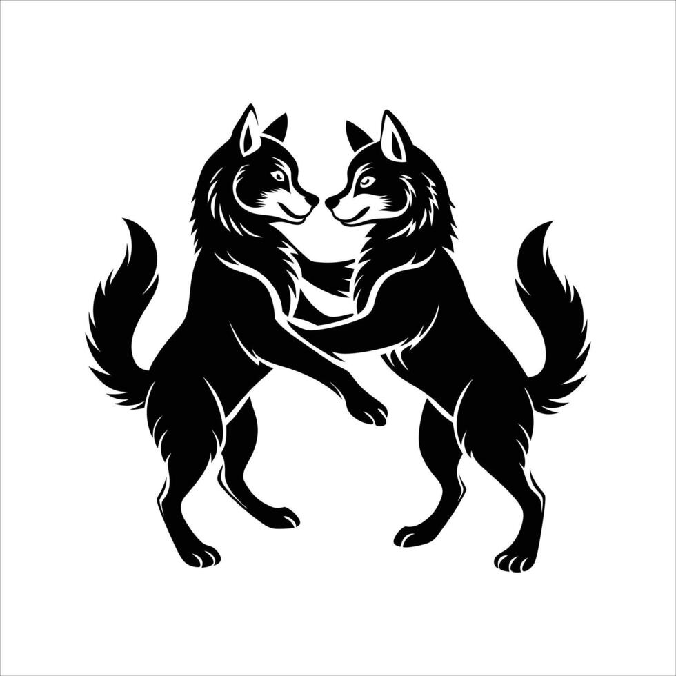 Cute Alaskan Klee Kai Playfull vector