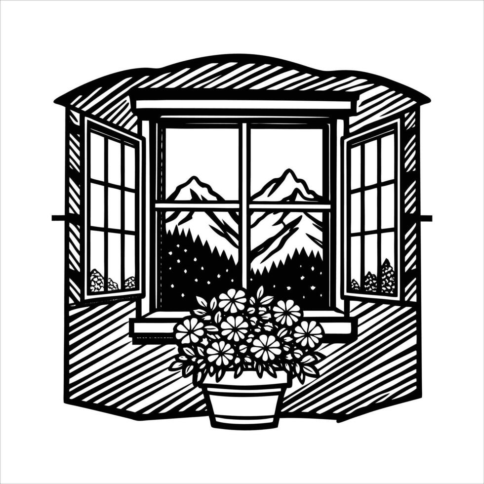 Window Planter Box vector