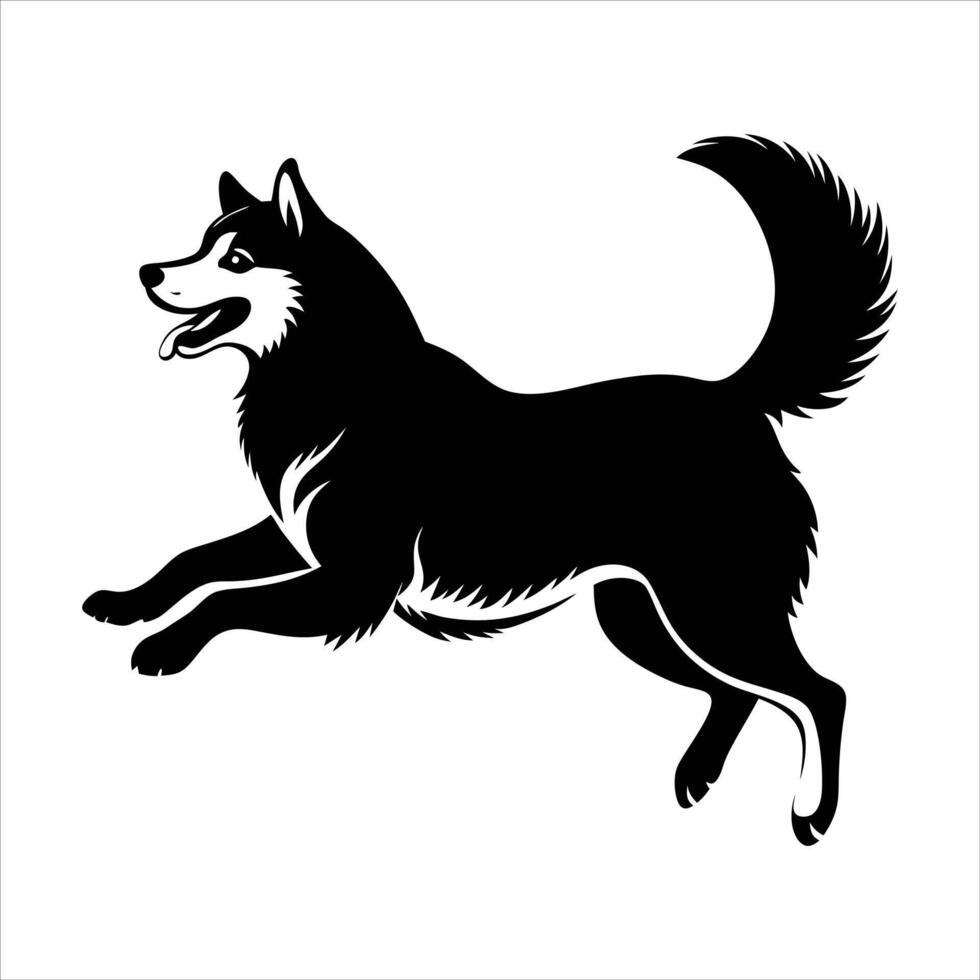 Alaskan Malamute Jumping vector