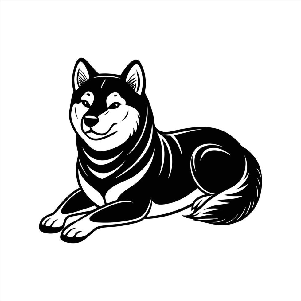Cute Shiba Inu Dog vector