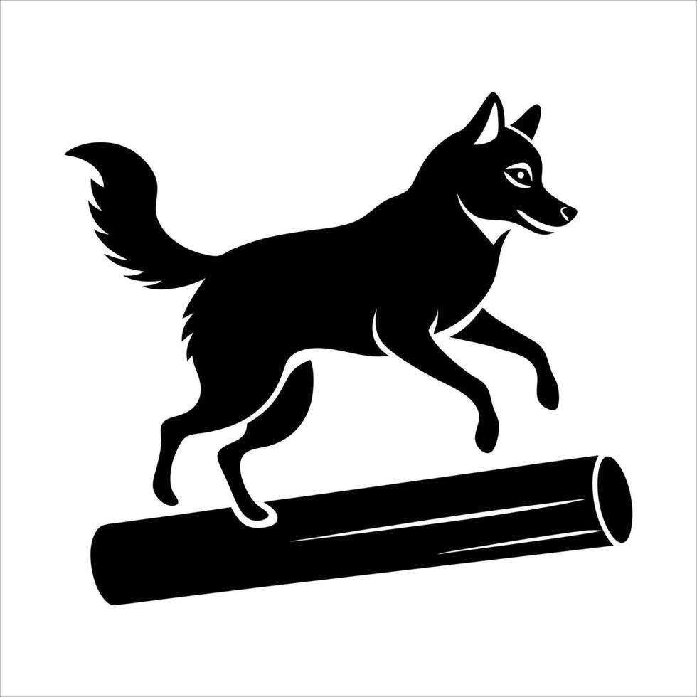 Alaskan Klee Kai Jumping vector