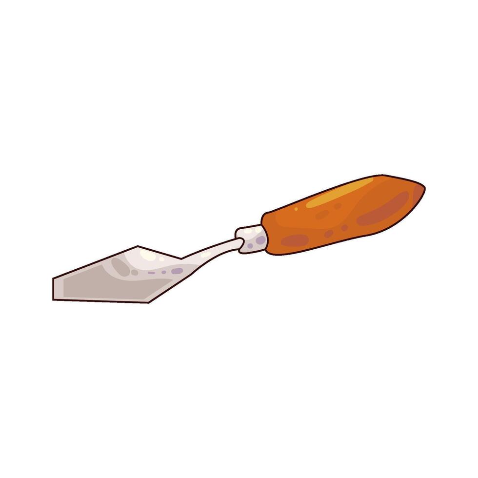 Illustration of palette knife vector