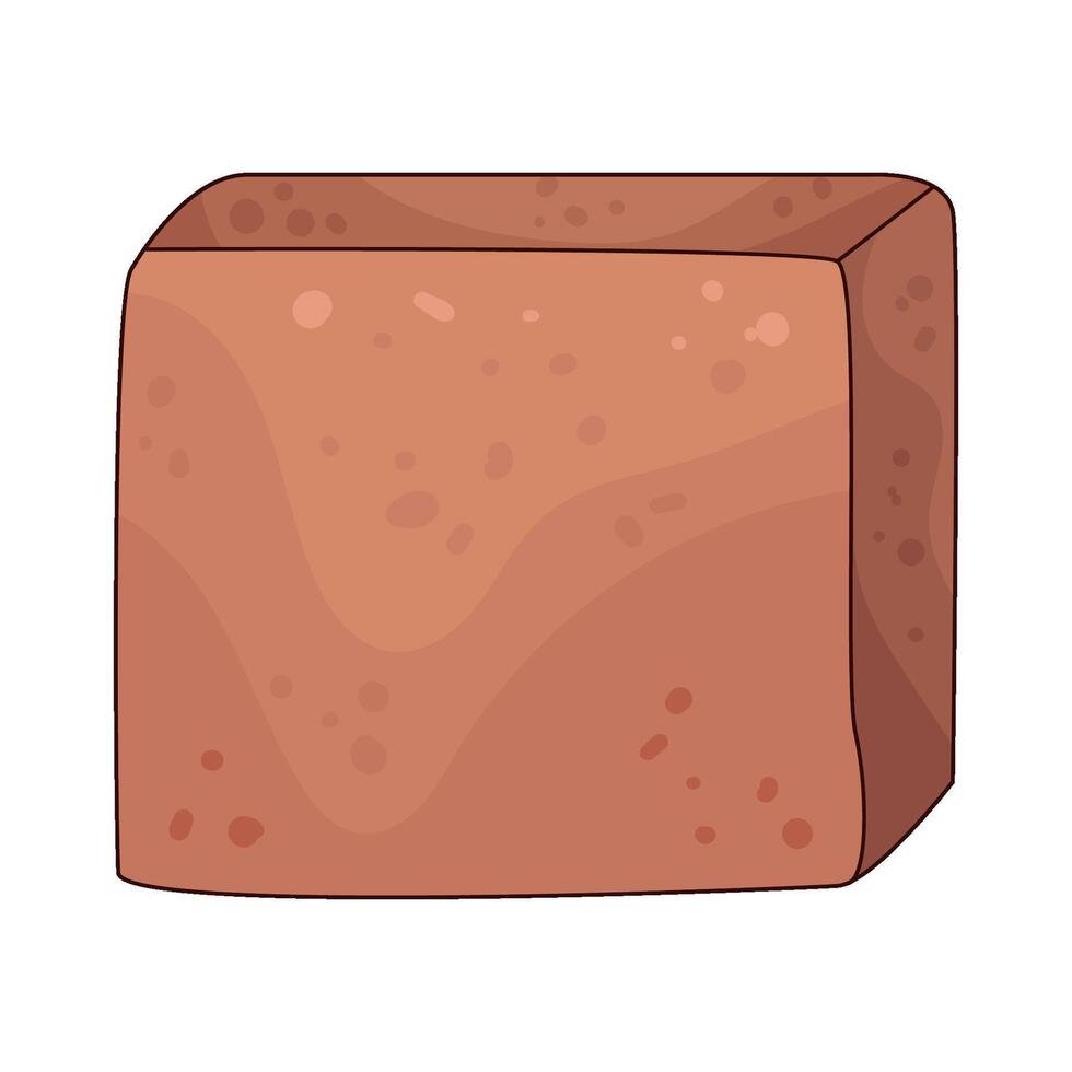 Illustration of clay block vector
