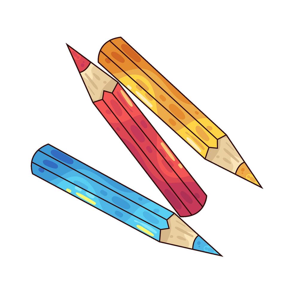 Illustration of colored pencil vector
