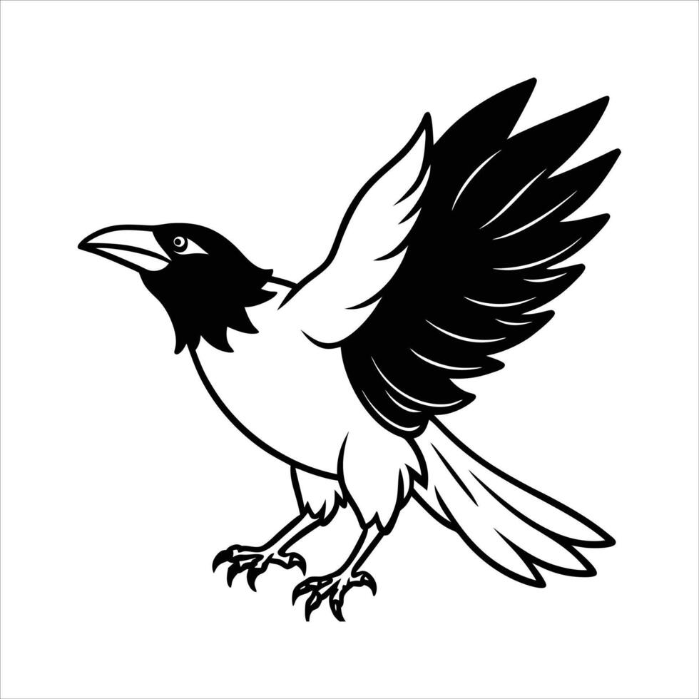 Crow Wings Spread vector