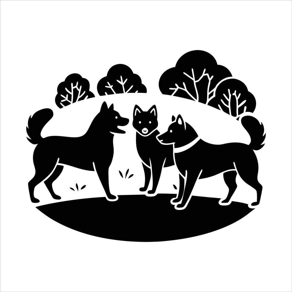 Cute Playful Shiba Inu Vectors