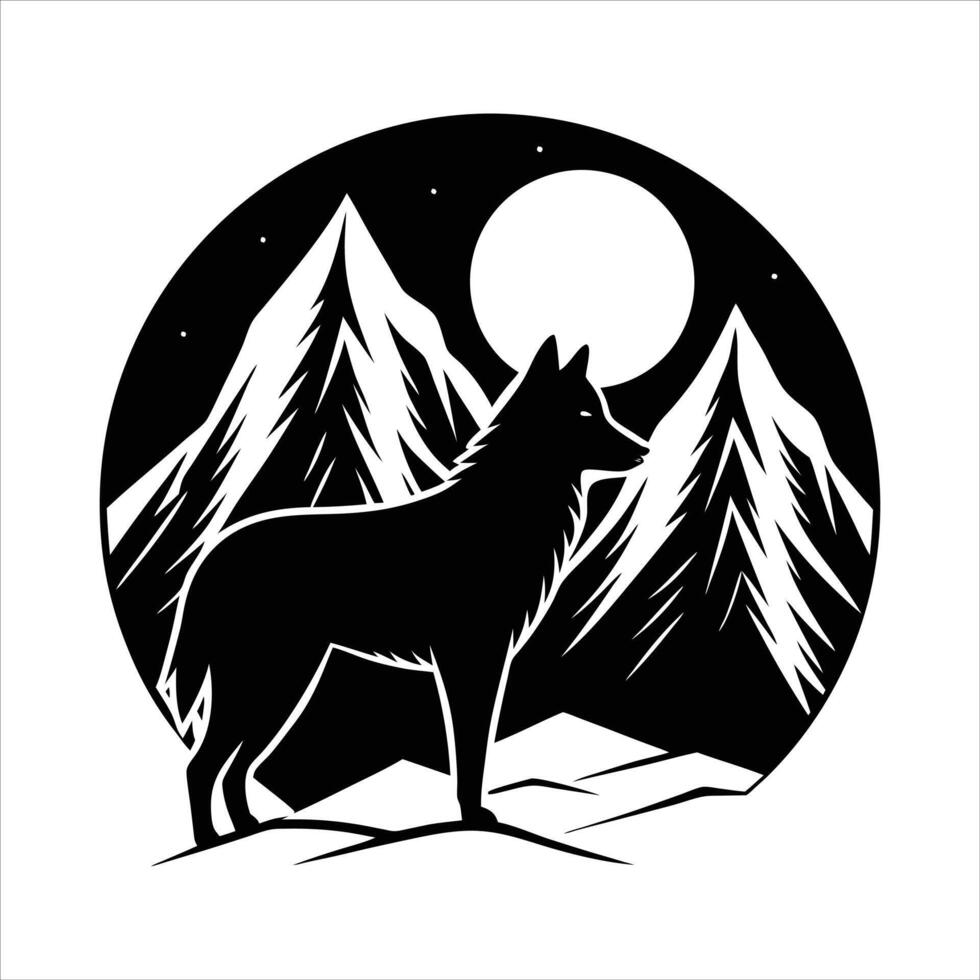 Cute Siberian Husky Lying Forest vector