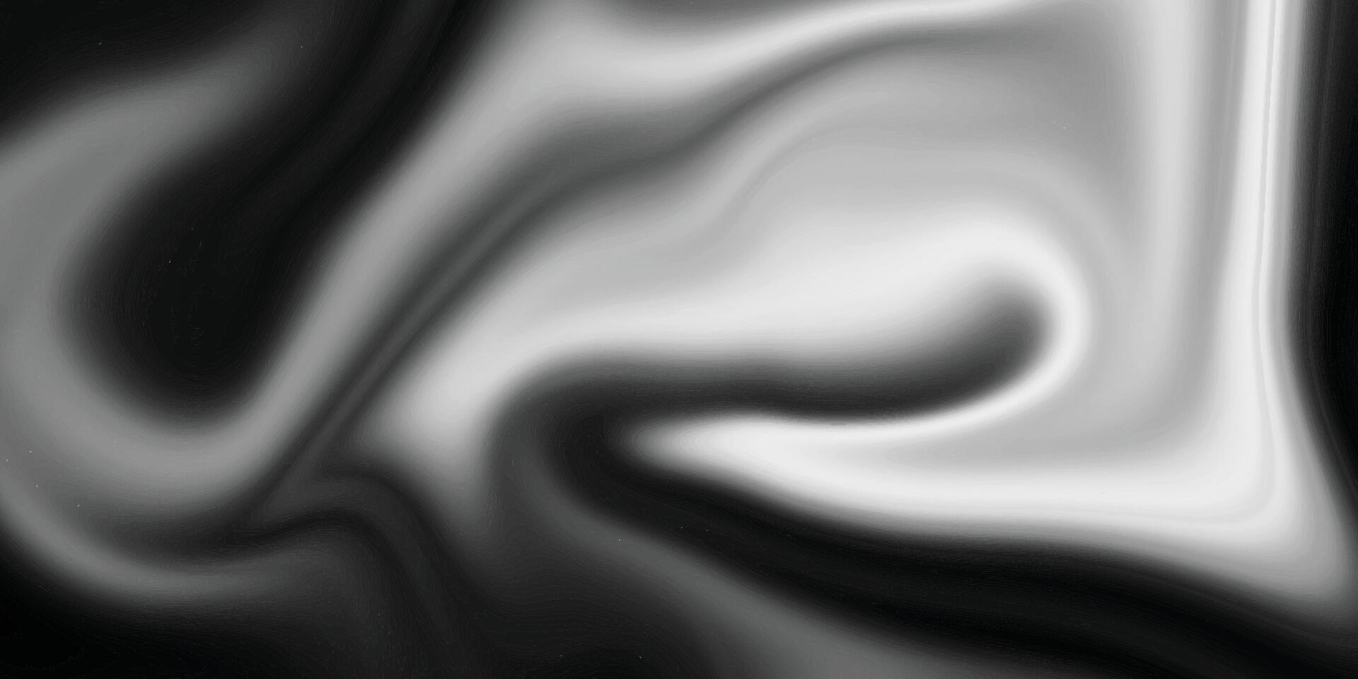 Black and White Abstract Fluid Art with Gradient Swirls vector