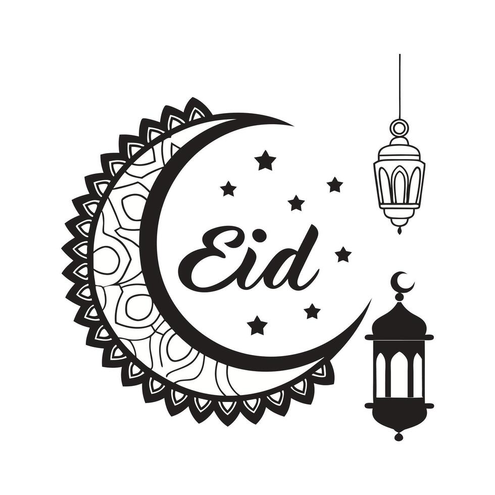 black and white graphic of a mosque, situated on a stylized hill or mound. vector