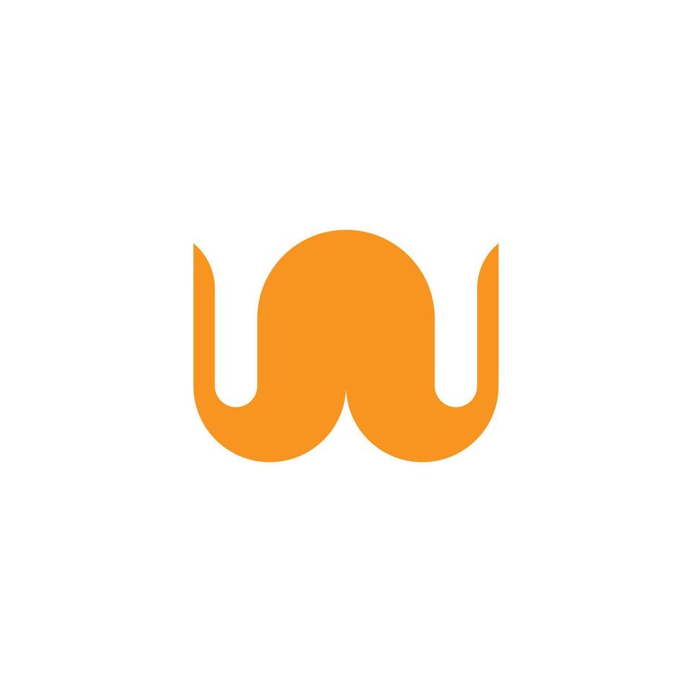 letter nw abstract negative sapce simple geometric logo vector