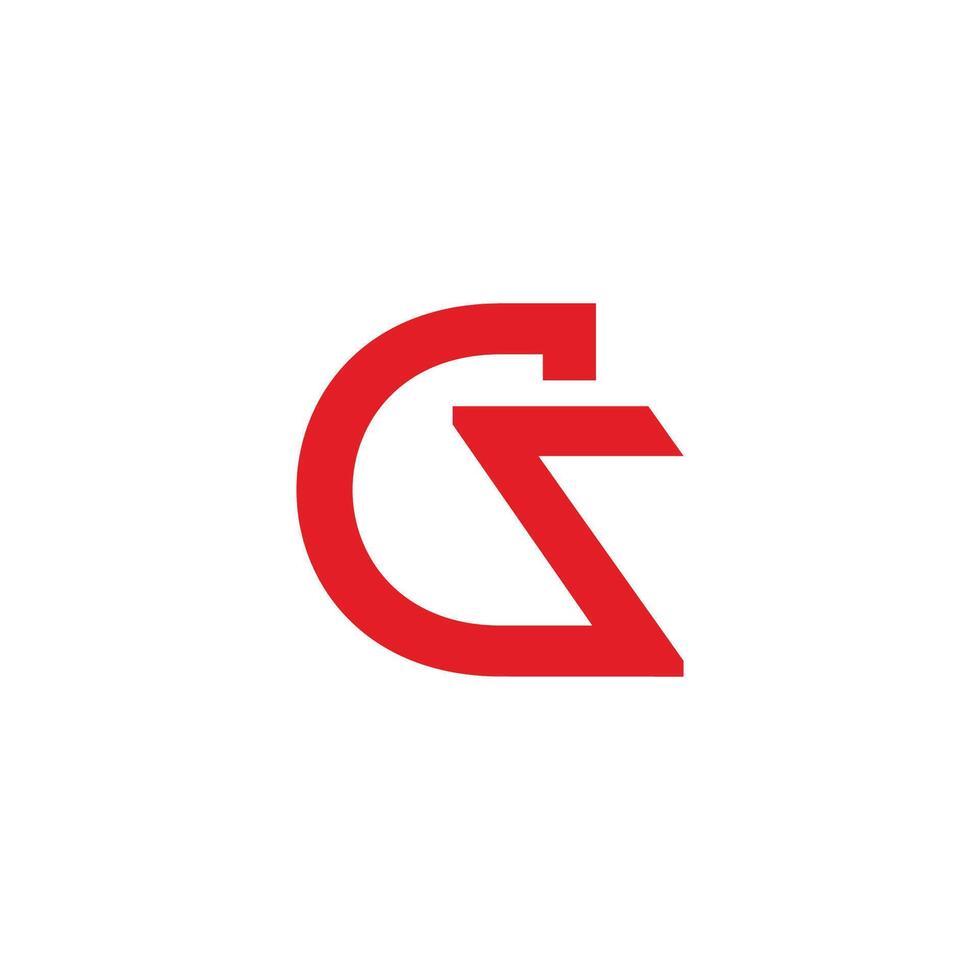 letters cz simple linked geometric line logo vector