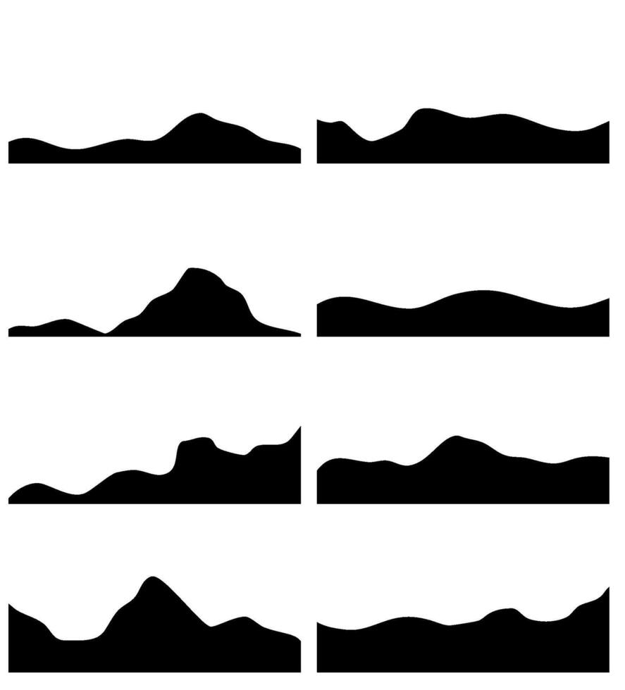 Mountain hill silhouette vector