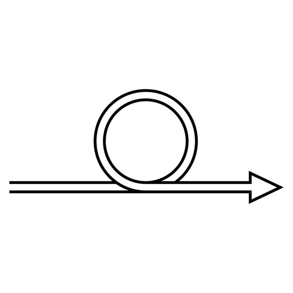 Continuous improvement loop with arrow, circle arrow process workflow development vector