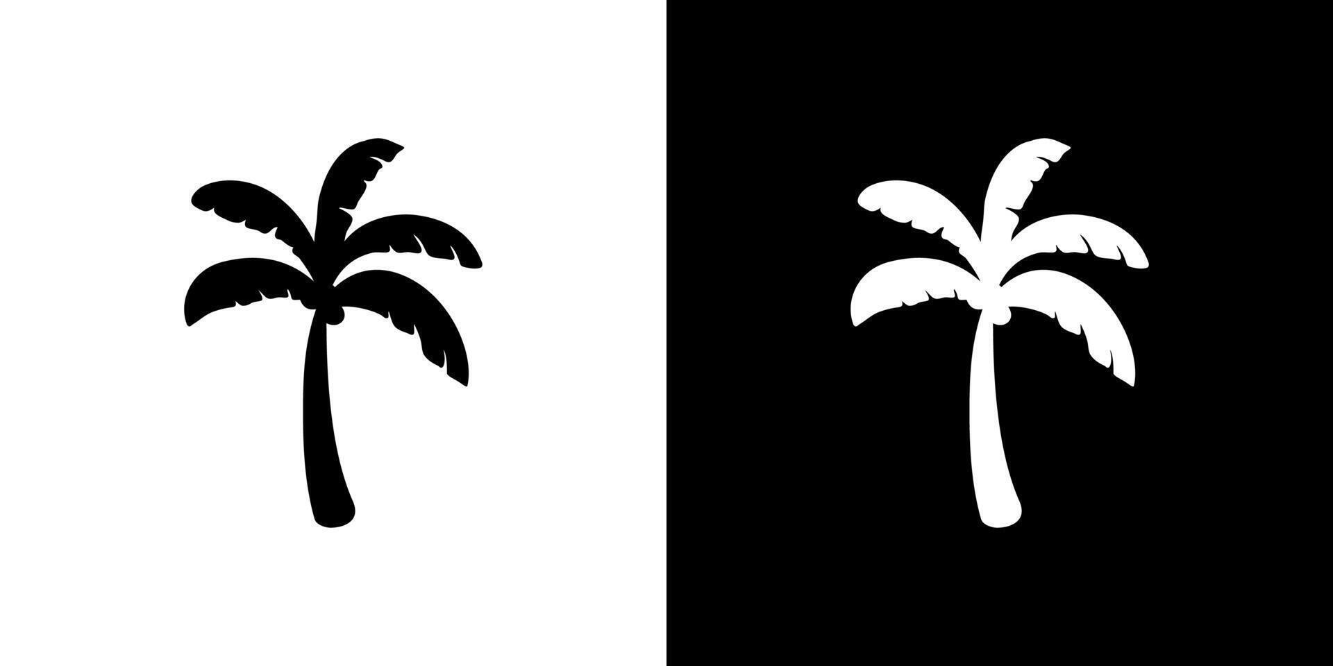 Palm tree coconut icon silhouette graphic isolated vector
