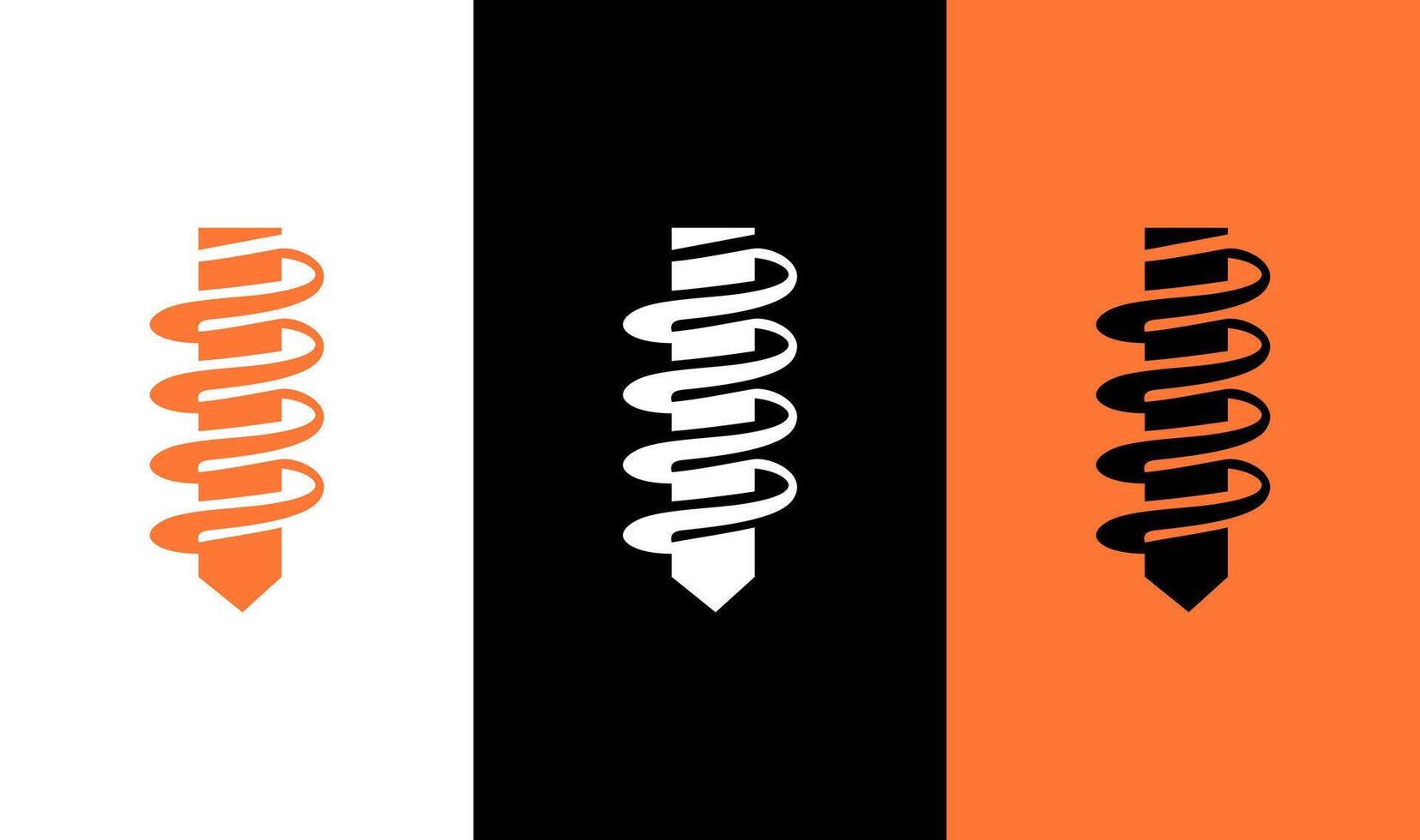 Drill icon logo flat technology industry business . vector