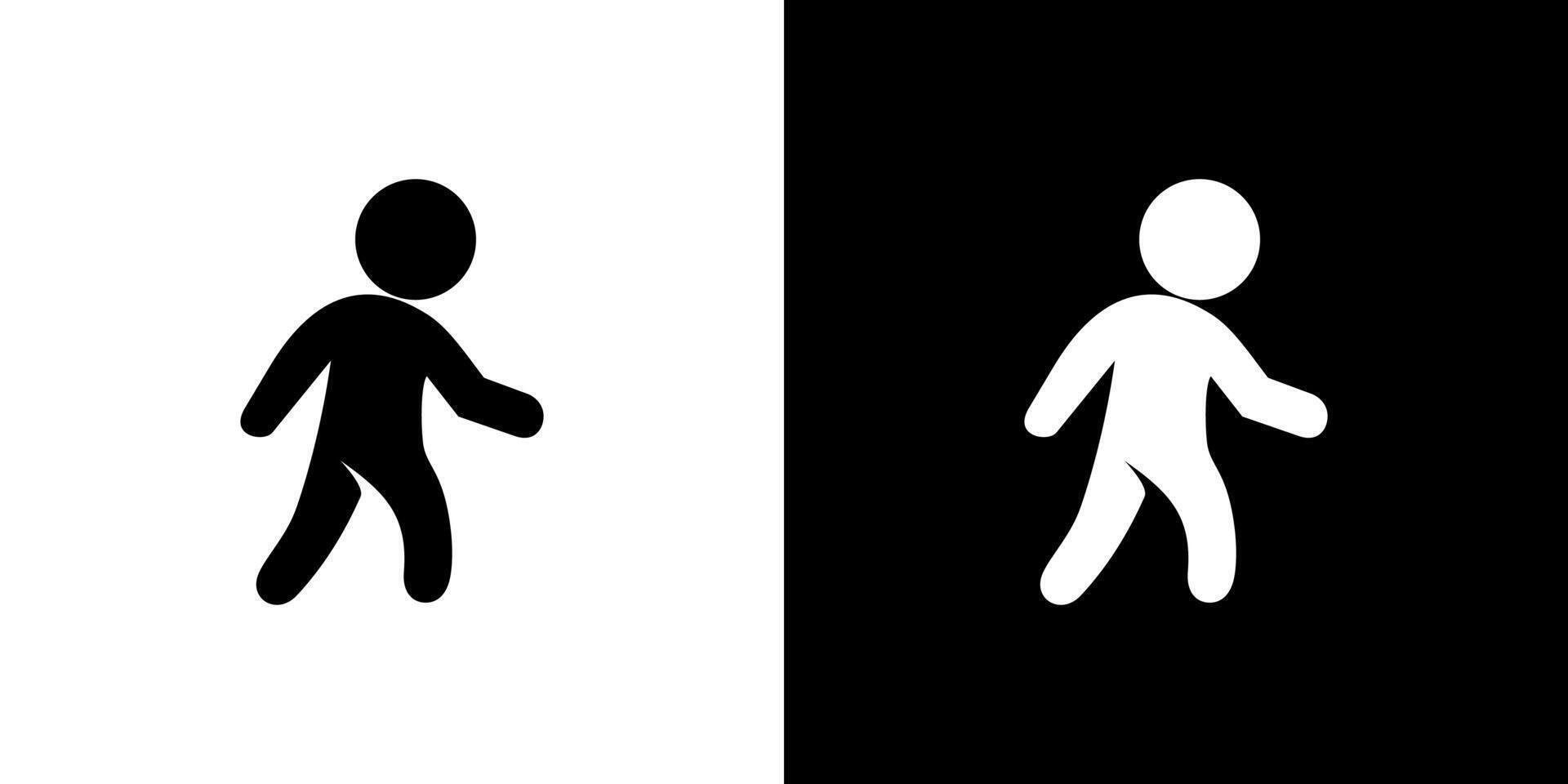 Person man walk icon symbol silhouette vector