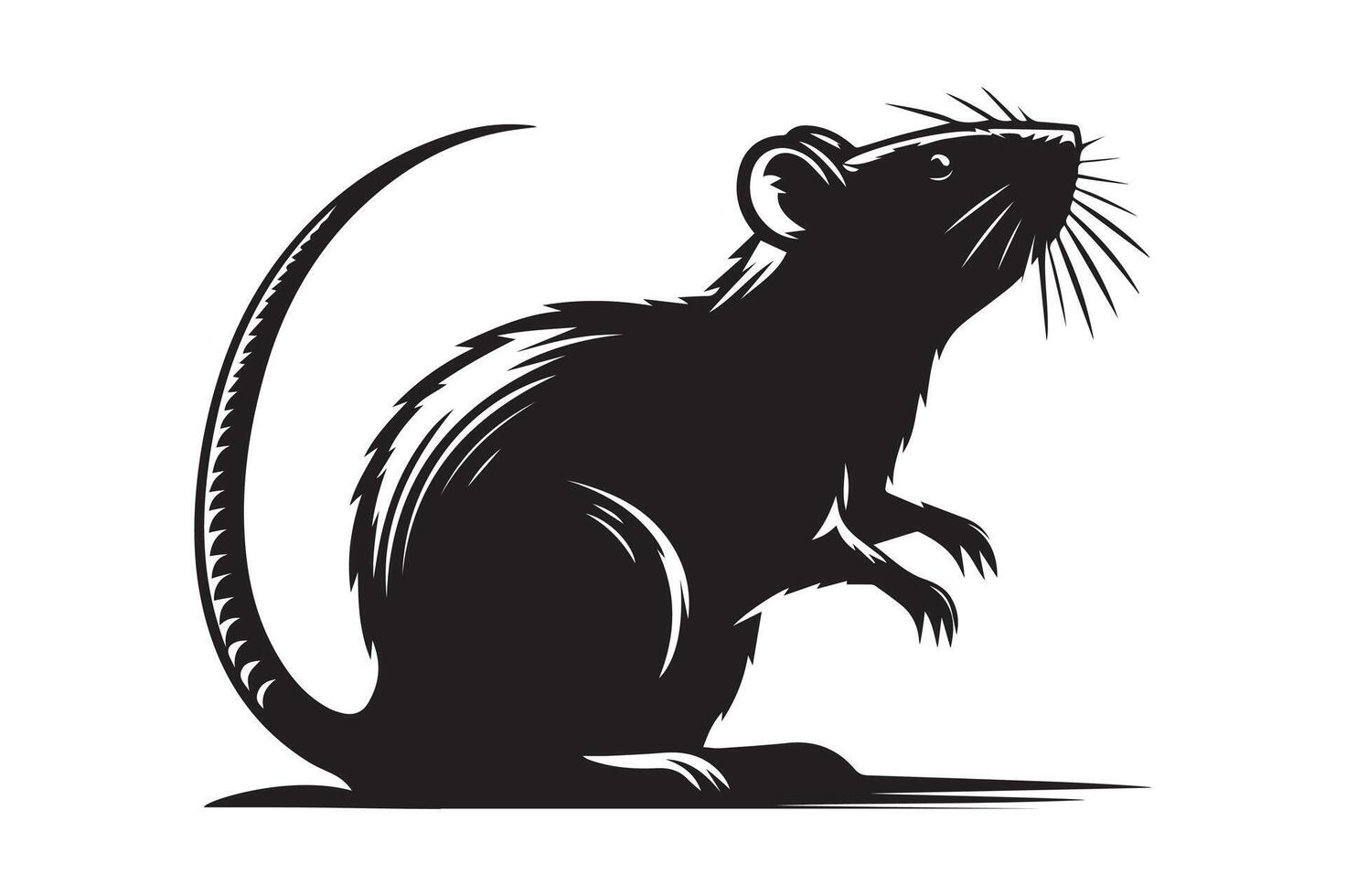 Rat Illustration, art style for free vector