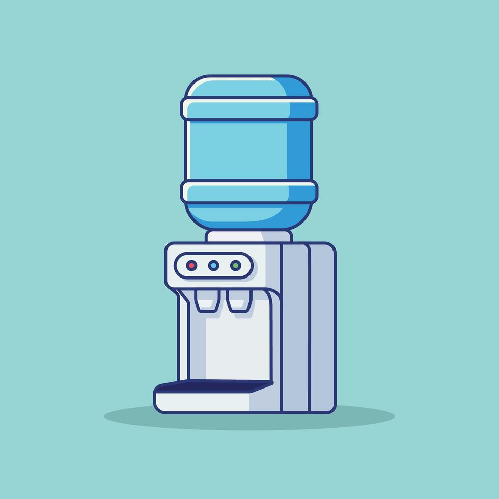 Water dispenser Cartoon Icon Illustration. Water dispenser Icon Concept Isolated Premium . Flat Cartoon Style vector