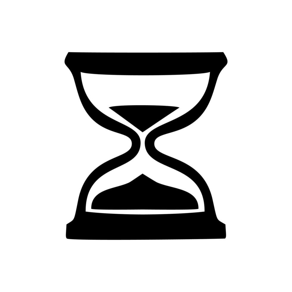 hourglass icon on white background vector