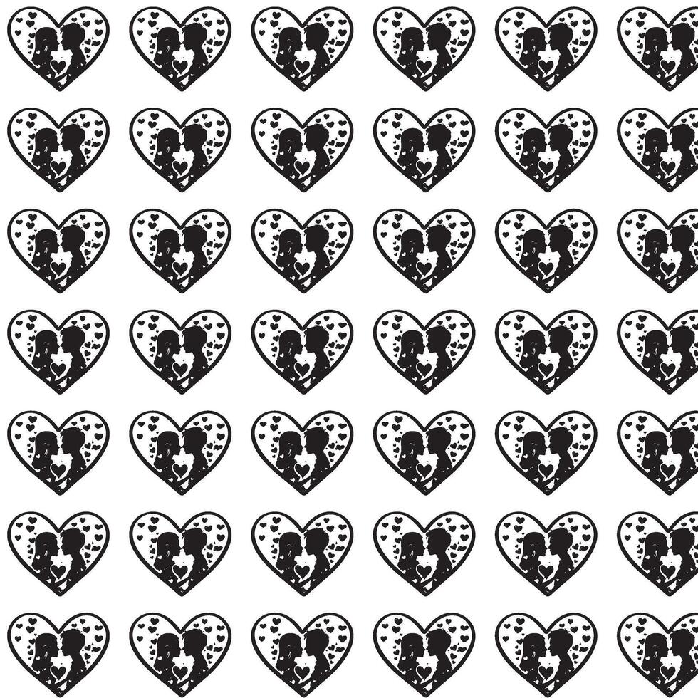 Minimalist Black and White Heart design for creatives vector