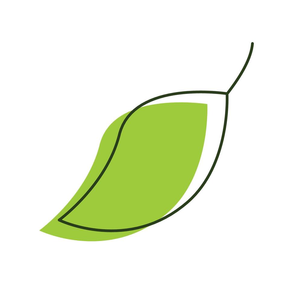linear illustration of eco tree leaf icon on a white background. vector