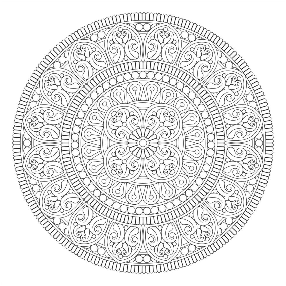 Intricate Mandala Coloring Pages for Adults Printable Sheets for Relaxation and Mindfulness vector