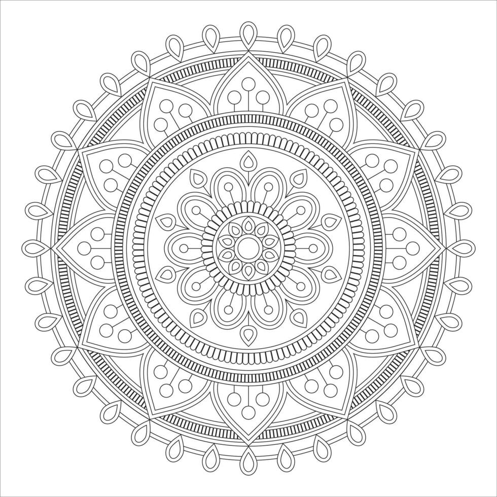 Mesmerizing Mandala Designs for Adults Downloadable Pages for Peaceful Coloring vector