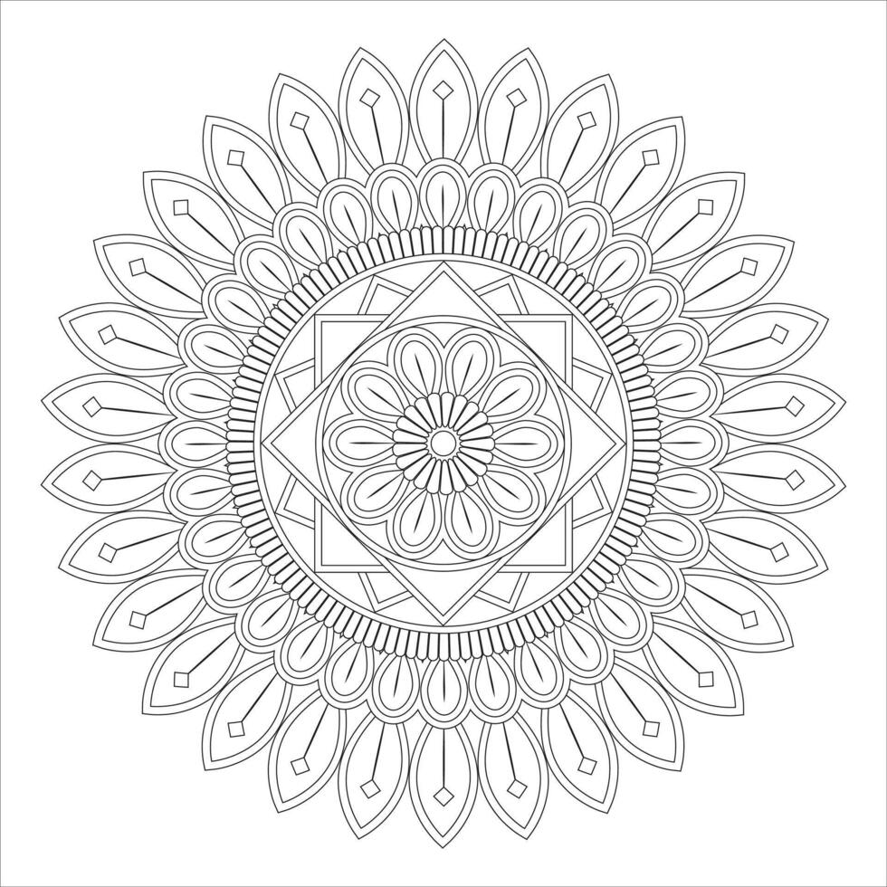 Unique Mandala Patterns Printable Adult Coloring Pages for Stress Free Creativity vector