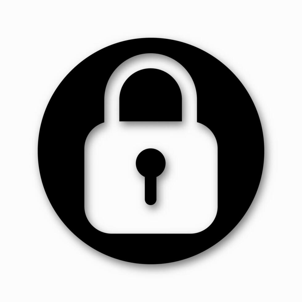 Padlock icon representing security and privacy. Lock symbol for protection and safety concepts. vector