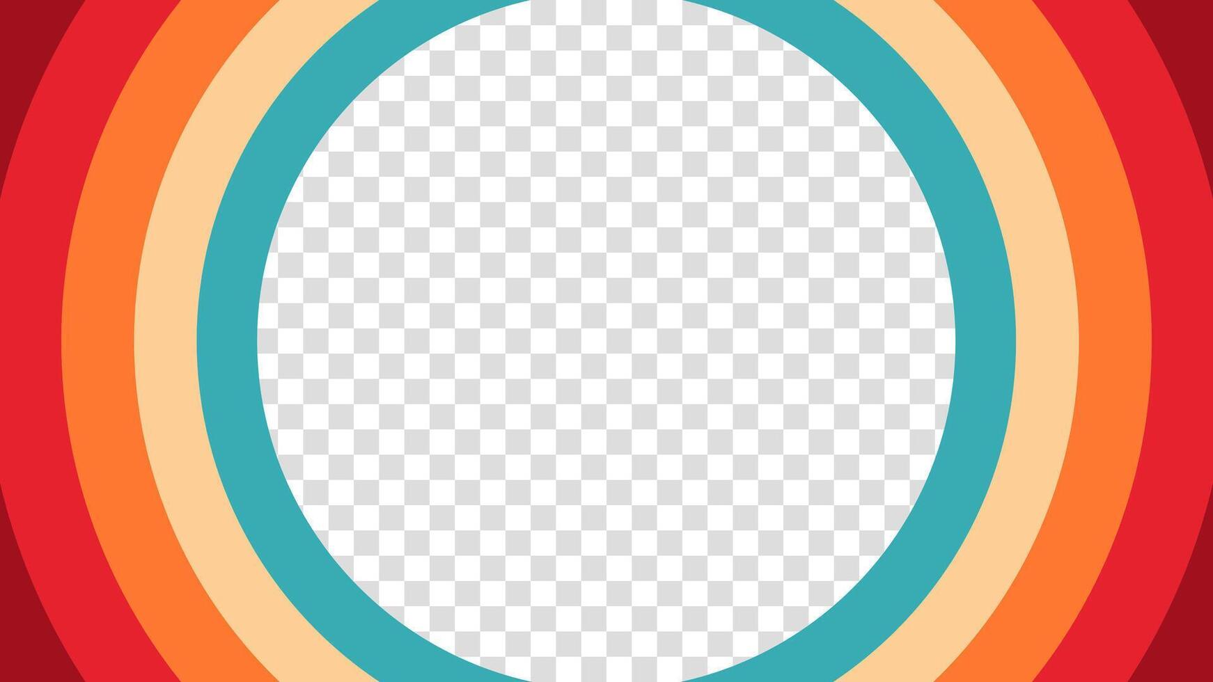 Retro background with circles and vintage colors. Bold 1970s and 1980s style design. Funky abstract illustration. vector