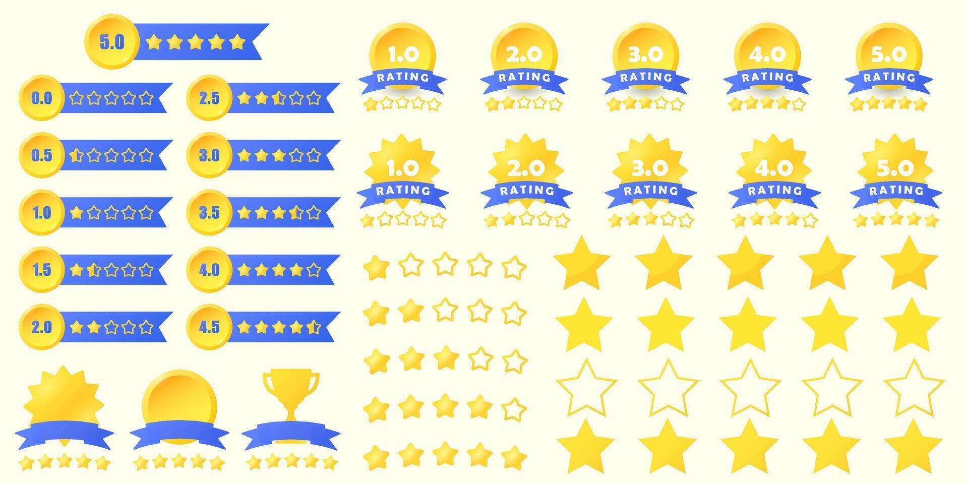 5 stars icon positive review of customer. Concept of best ranking. Feedback with satisfaction rating. Quality service. Icon of excellent. Good result in business. Icon or sign set. vector