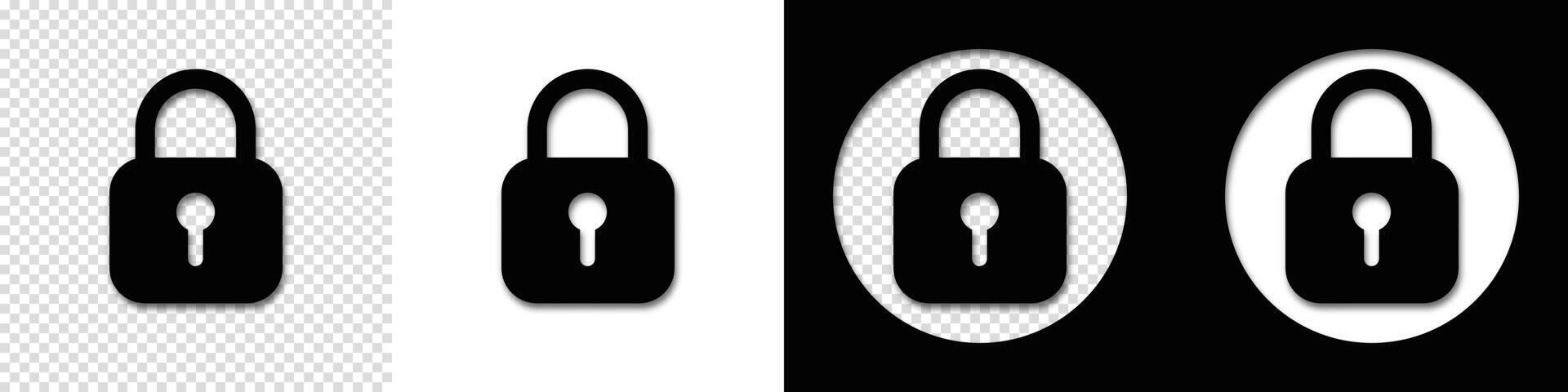 Lock padlock icons collection. Representation of safety and protection symbols. vector