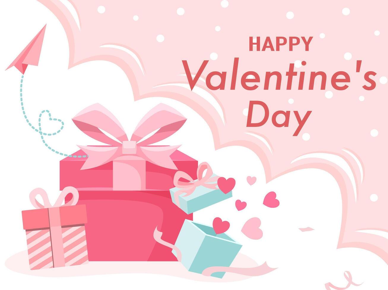 Happy valentines day background. Valentines banner style. vector